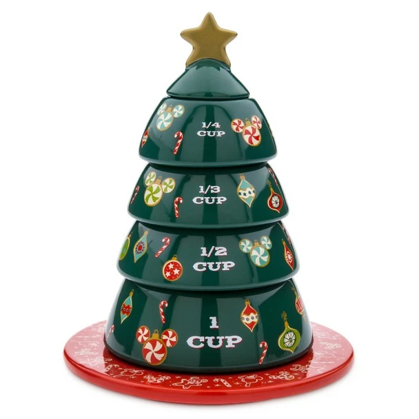 Disney Mickey Mouse Christmas Tree Stacking Measuring Cup Set 3 Disney Mickey Mouse Christmas Tree Stacking Measuring Cup Set