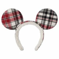 Disney Mickey Mouse Plaid Ear Headband For Adults