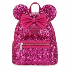 Disney Minnie Mouse Sequin Loungefly Mini Backpack – Magenta