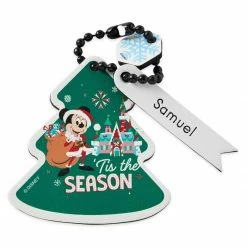 Disney Santa Mickey Mouse Tree Bag Tag By Leather Treaty – Personalized