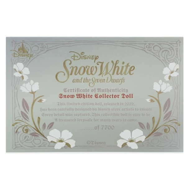 Disney Snow White Limited Edition Doll – Snow White And The Seven Dwarfs 85th Anniversary – 17'' 9 Disney Snow White Limited Edition Doll – Snow White And The Seven Dwarfs 85th Anniversary – 17'' - Image 7