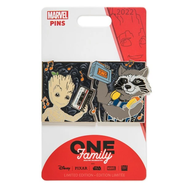 Rocket And Groot – Guardians Of The Galaxy – Pin Pals – Disney One Family Pin Celebration 2022 – Limited Edition 5 Rocket And Groot – Guardians Of The Galaxy – Pin Pals – Disney One Family Pin Celebration 2022 – Limited Edition - Image 3